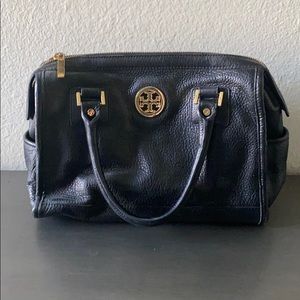 Black leather Tory Burch bag